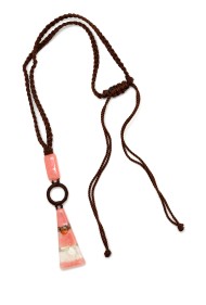 Glass Triangle Pendant Necklace